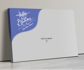 Photo Canvas Frames 17x12 - Blue Wave ( Happy Birthday ) Frame Design
