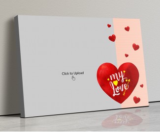 Photo Canvas Frames 17x12 - Red Hearts With Love  Design Photo Canvas Frames 17x12 - Red Hearts With Love  Design