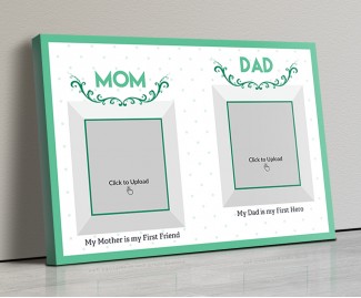 Photo Canvas Frames 17x12 - Mom And Dad Best Wishes Design Photo Canvas Frames 17x12 - Mom And Dad Best Wishes Design