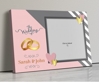 Photo Canvas Frames 17x12 - Golden Rings And Golden Hearts Design Photo Canvas Frames 17x12 - Golden Rings And Golden Hearts Design