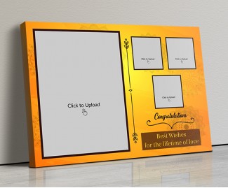 Photo Canvas Frames 17x12 - Lifetime Of Love Wishes With Traditional Background Design
