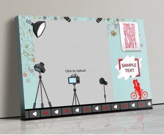 Photo Canvas Frames 17x12 - Light's Camera Action  Design Photo Canvas Frames 17x12 - Light's Camera Action  Design