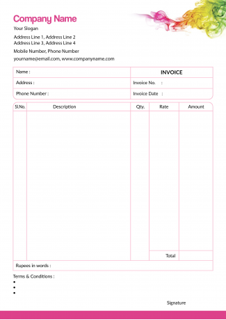 Premium Paint Shop Bill Book Design Premium Paint Shop Bill Book Design