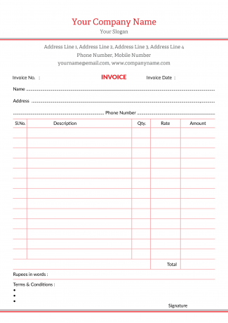 Professional  Bill Book Design Professional  Bill Book Design