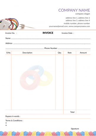 electrical shop Bill Book Design electrical shop Bill Book Design