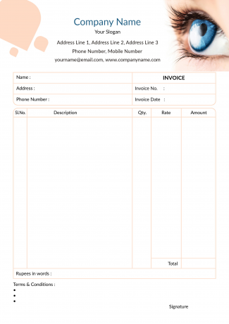 Eye Care Bill Book Design Eye Care Bill Book Design