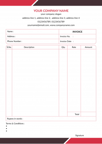 Simple Bill Book Design Simple Bill Book Design