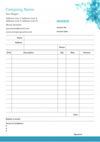 Abstract Bill Book Design Abstract Bill Book Design