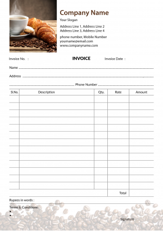 Bakery Bill Book Design Bakery Bill Book Design