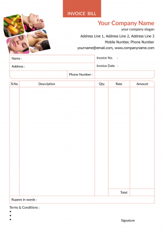 Beauty Spa Bill Book Design Beauty Spa Bill Book Design