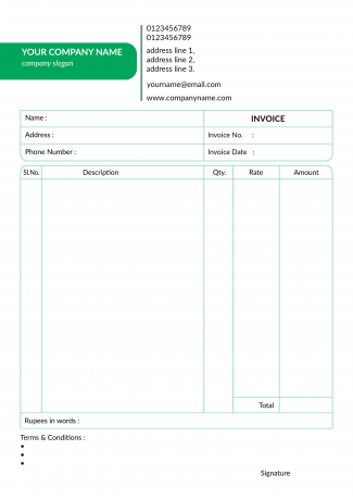 Management Bill Book Design