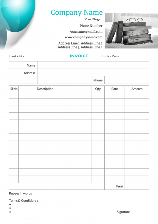 Book Shop Bill Book Design Book Shop Bill Book Design