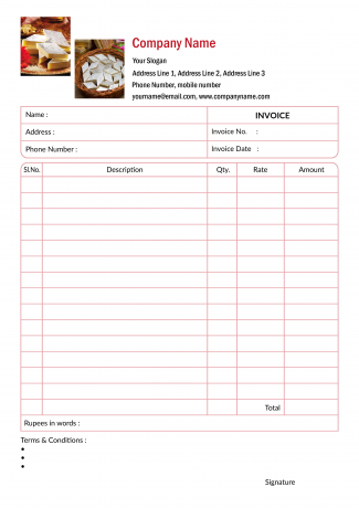 Sweet Shop Bill Book Design Sweet Shop Bill Book Design