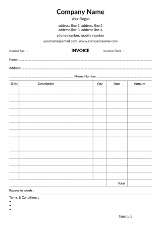 Software Company Bill Book Design Software Company Bill Book Design