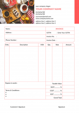 Bakery Bill Book Bakery Bill Book