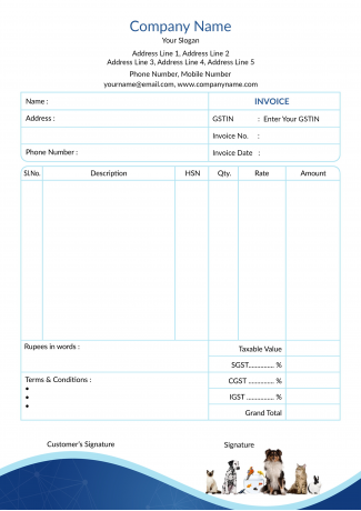 Pet Clinic Bill Book