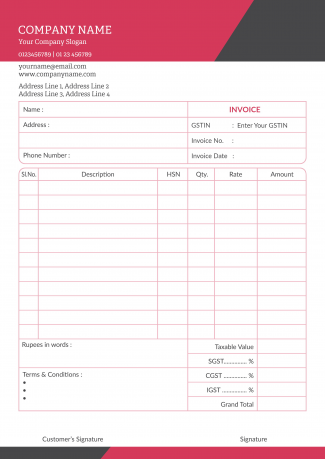 Custom Bill Book Custom Bill Book