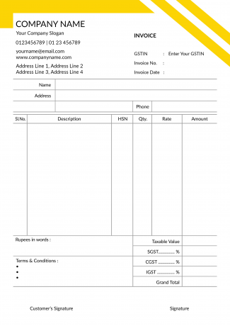 Yellow and Black Bill Book Yellow and Black Bill Book