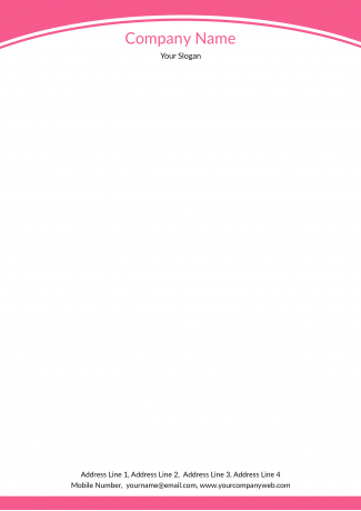 Premium Pink Color Letterhead Design Premium Pink Color Letterhead Design