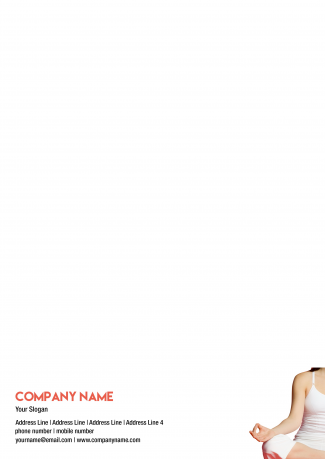 Yoga Trainer Letterhead Design Yoga Trainer Letterhead Design