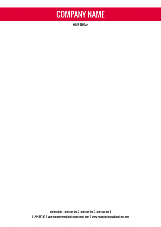 Red And White Letterhead Red And White Letterhead