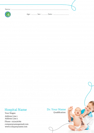 Baby Care Hospital Prescription Pad Design Baby Care Hospital Prescription Pad Design