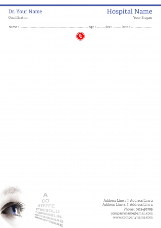 Eye Doctor Prescription Pad Design Eye Doctor Prescription Pad Design