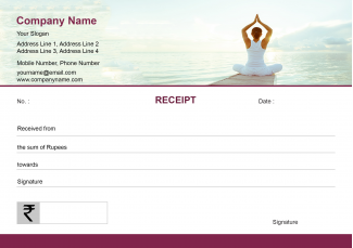 Yoga  Receipt Design Yoga  Receipt Design