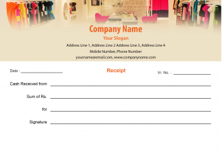 Saree Shop Receipt Design