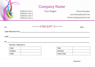 Automobiles Receipt Design Automobiles Receipt Design