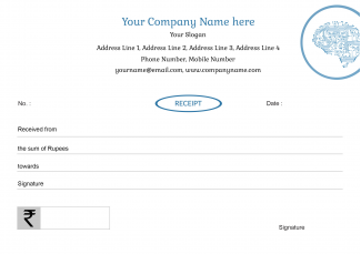 Computer Spare parts Receipt Design