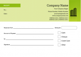 Construction  Receipt Design