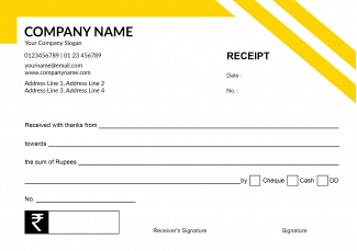Yellow and Black Receipt Book Yellow and Black Receipt Book