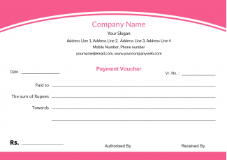 Premium Pink Color Voucher Design Premium Pink Color Voucher Design