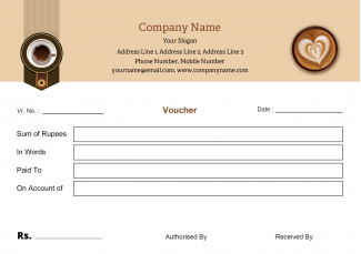 Coffee Shop Voucher Book