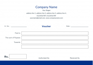 Dark Blue Voucher Book