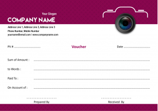 Photographer  Voucher Book