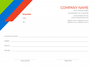 Colorful Voucher Book