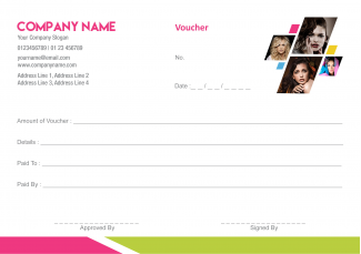 Pink Aand Green Voucher Book