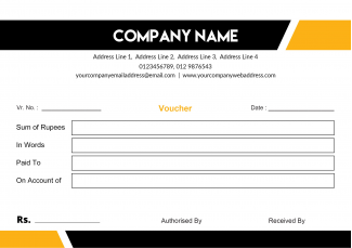 Black And Yellow Voucher Book