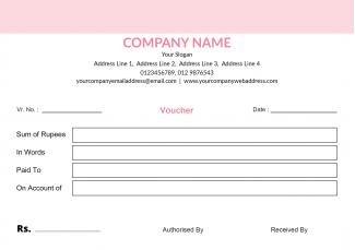 Light Pink Voucher Book
