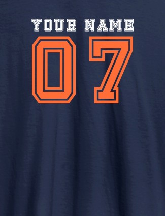 Printed Mens T Shirt Design With Your Name Navy Blue Color