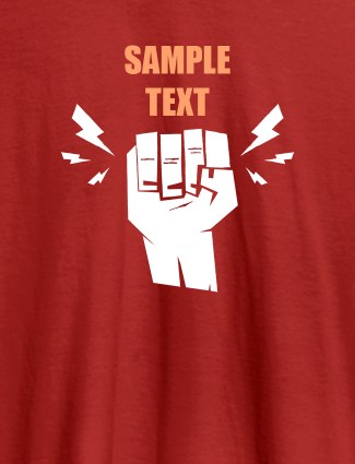 Fist Personalised Mens T Shirt Red Color