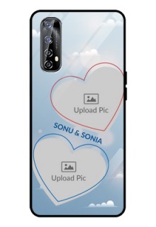 Realme Narzo 20 Pro Custom Glass Mobile Case  - Blue Color Couple Design 