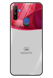 Narzo 20A Custom Glass Mobile Case  - Red Abstract Design