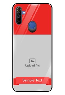 Narzo 20A Custom Glass Phone Case  - Simple Red Color Design