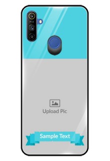 Narzo 20A Personalized Glass Phone Case  - Simple Blue Color Design
