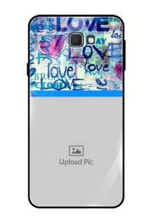 Samsung Galaxy J7 Prime Custom Glass Mobile Case  - Colorful Love Design