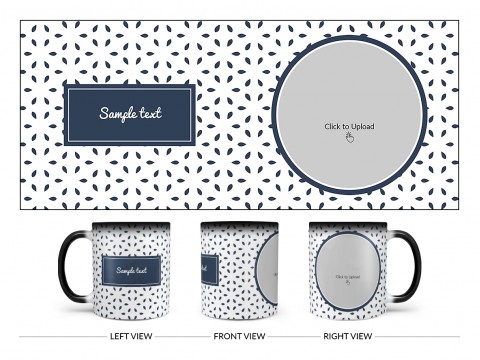 Flower Petals Pattern Background Design On Magic Black Mug