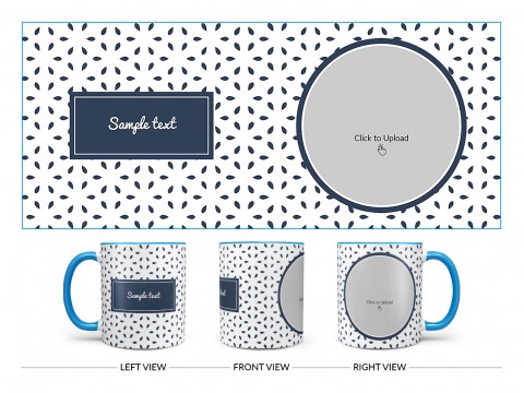 Flower Petals Pattern Background Design On Dual Tone Sky Blue Mug